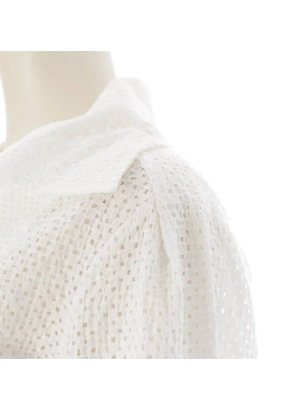 Chanel Cotton Coco Buttons Skipper Long Sleeve Shirt White 34